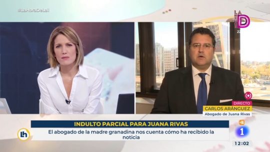 Intervención de Carlos Aránguez en la 1 (TVE)