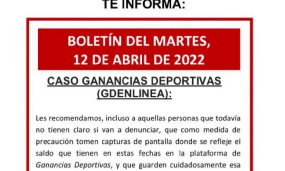 Boletín Del Martes, 12 de abril de 2022