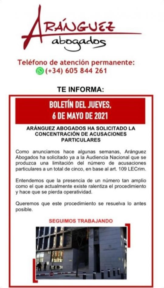 Boletín del jueves, 6 de mayo de 2021
